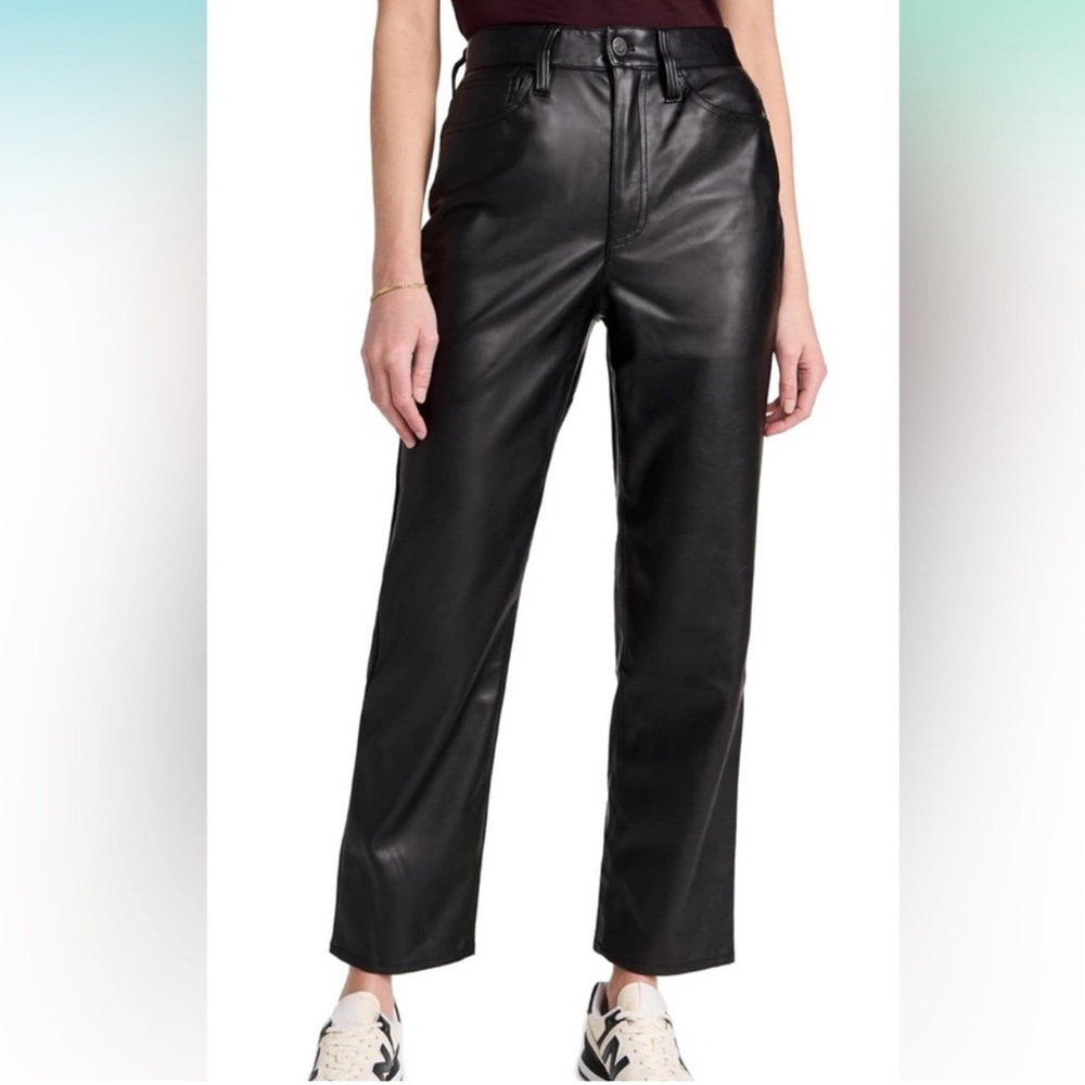 Women’s Madewell The Perfect Vintage Straight Jean Pleather Faux Leather Pants